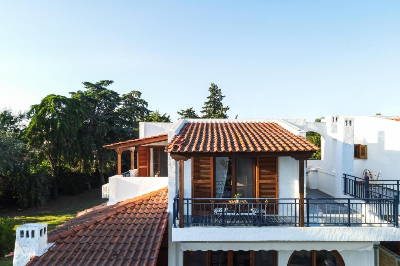 Luna Villa Private Beach Néa Irákleia Eksteriør billede